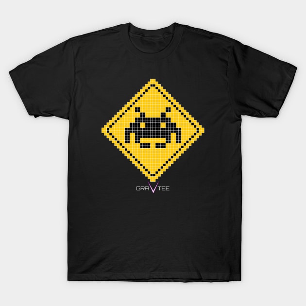 Space Invader Xing T-Shirt by GraVtee